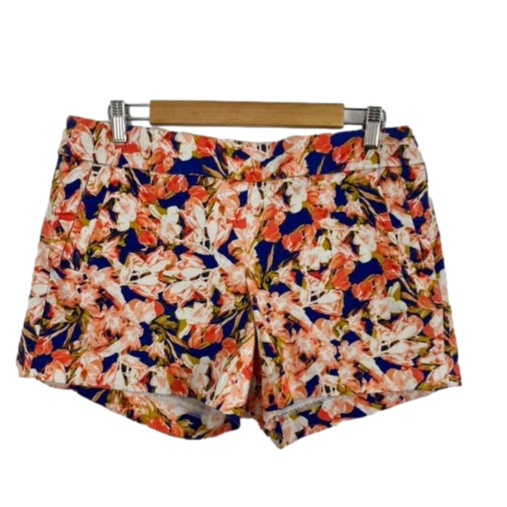 J Crew Factory Floral Stretch Cotton Shorts